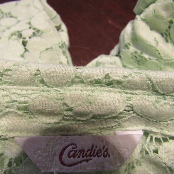 *SOLD* 💚 Mint Green Lace Front Tie Blouse - XLJ - Picture 10 of 10